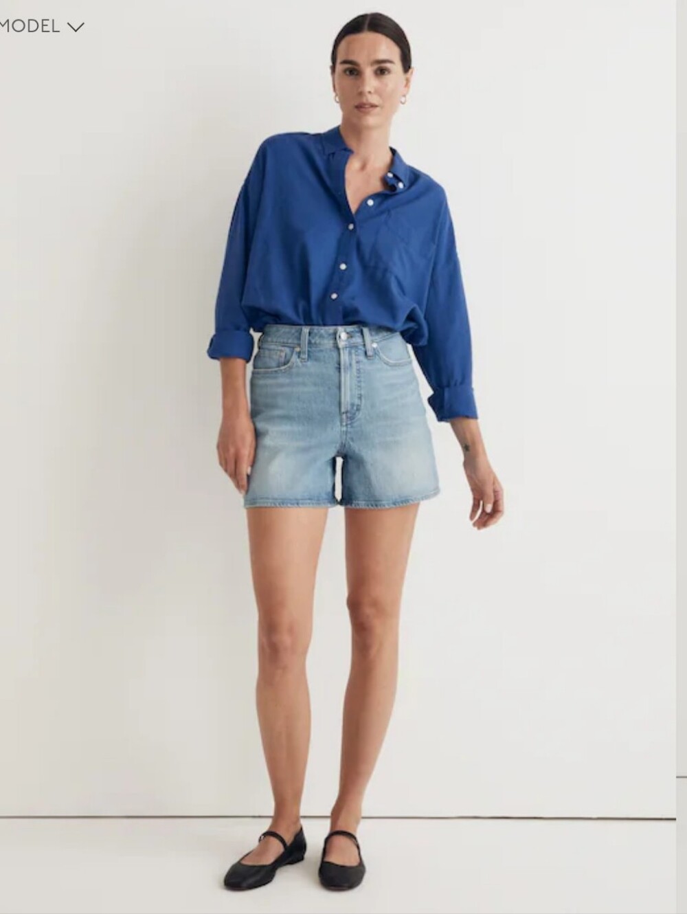 Madewell Perfect Vintage Mid-Length Jean Short in Wainfleet Wash 27